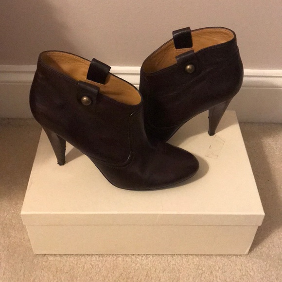 Coach Aliza Brown Leather Short Boots - Picture 3 of 10